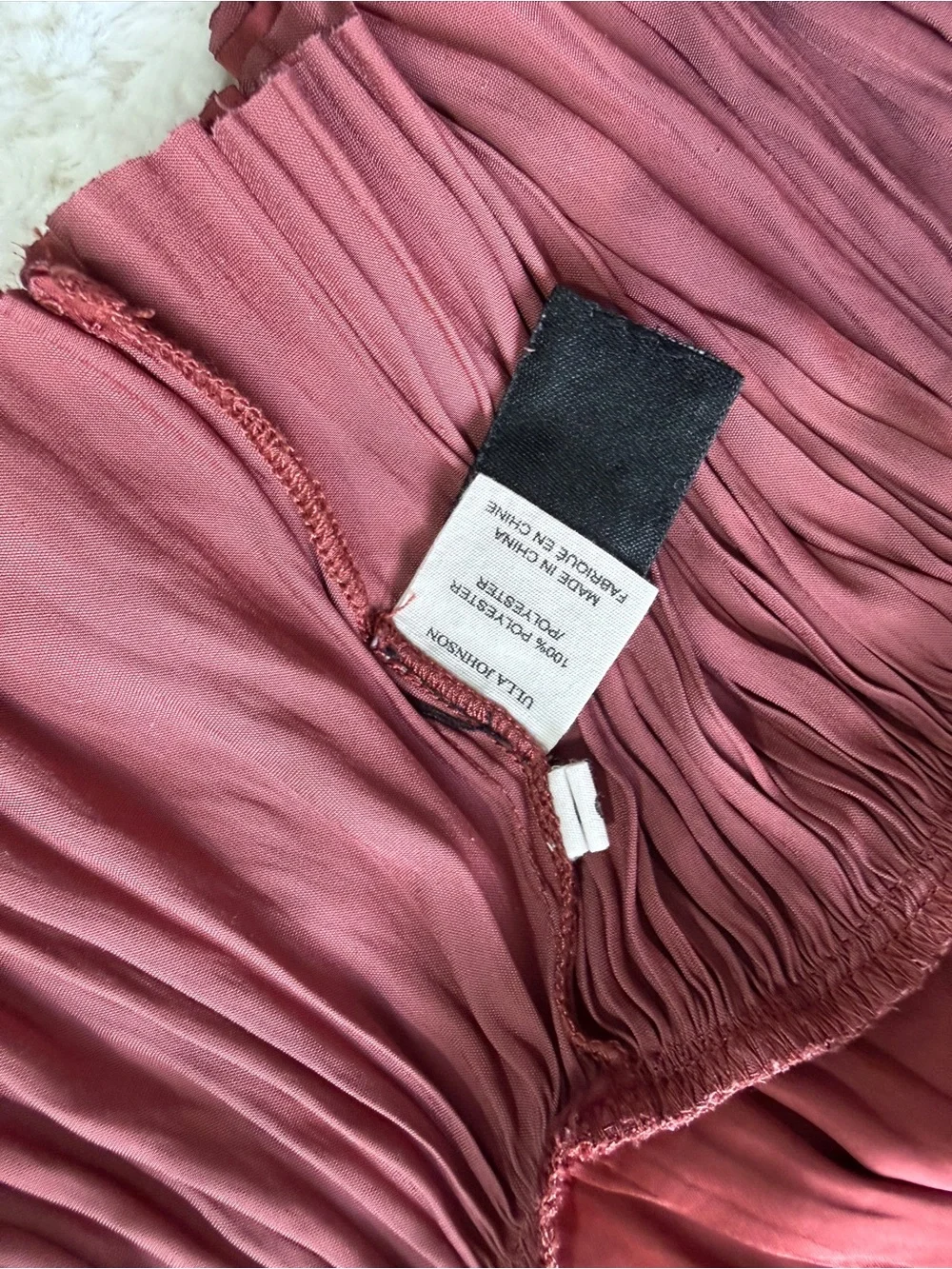 Ulla Johnson Mirelle Burgundy Ruched Peplum Puff Sleeve Blouse size 2